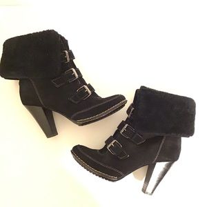 Sofft Skagen Suede & Shearling Fur Midcalf Boot